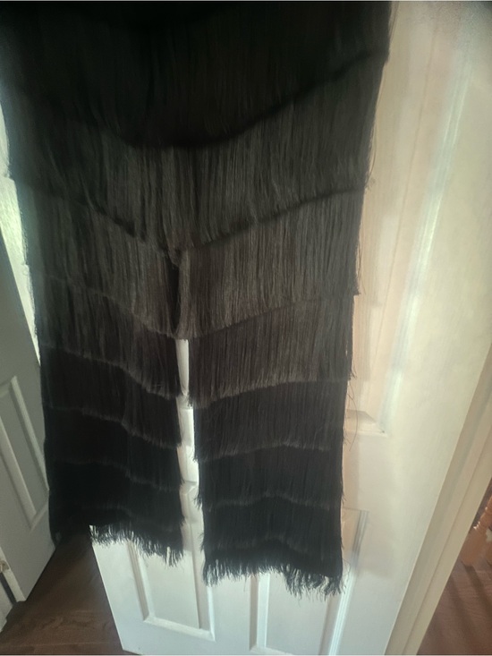 Zara Pants - Black Fringe Layered Maxi pants